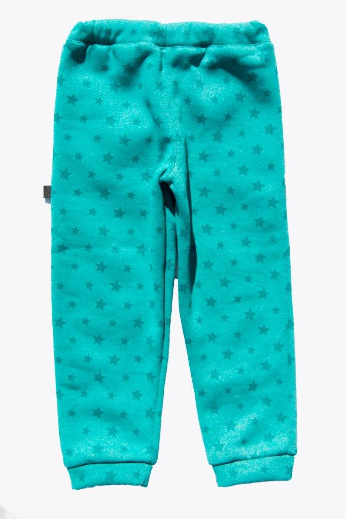 Tepláky – zelené s hvězdami