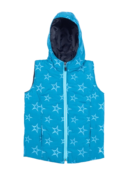 Modrá vesta s hvězdičkama